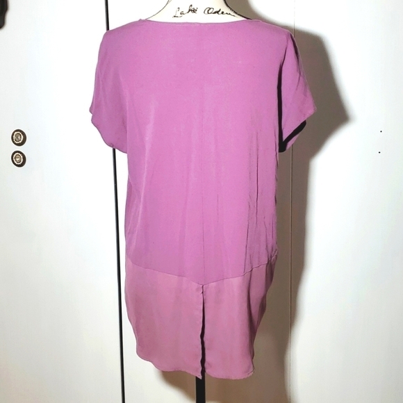 Rock & Republic- Women's Purple Soft Studded Pocket Edgy Tunic Top Sz.Medium - Picture 3 of 6